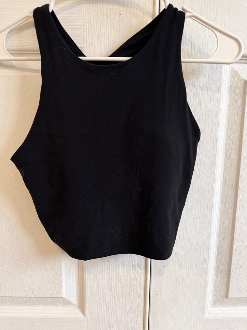Athleta Black High-Neck Crop Tank